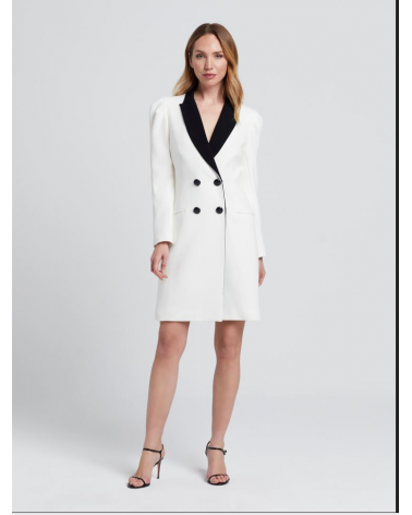 Vestido Corto Con Cuello Smoking Laura Bernal | Jayme Shop