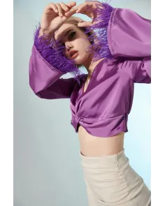 Top Corto con Plumas Mironcé | Jayme Shop