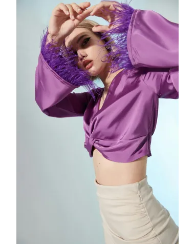 Top Corto con Plumas Mironcé | Jayme Shop