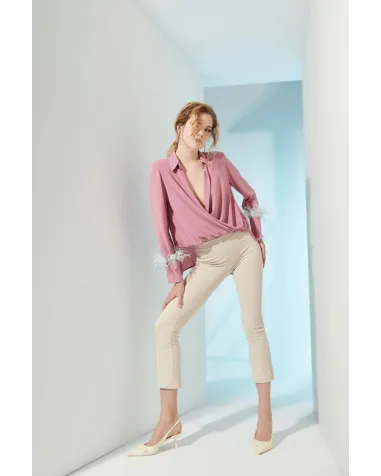 Blusa con Plumas Mironcé | Jayme Shop