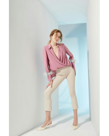 Blusa con Plumas Mironcé | Jayme Shop