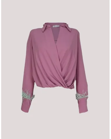 Blusa con Plumas Mironcé | Jayme Shop