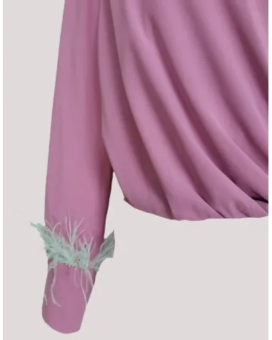 Blusa con Plumas Mironcé | Jayme Shop