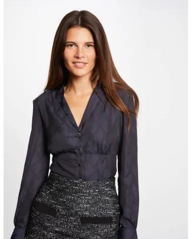 Camisa Estampada con Cuello con Muescas Morgan | Jayme Shop