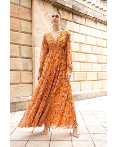 Vestido Midi Estampado Carla Ruiz | Jayme Shop