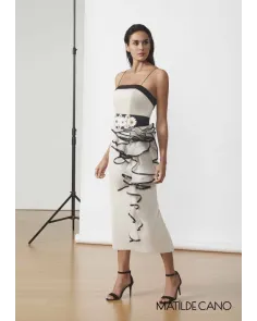 Vestido Midi Tejido Neopreno Matilde Cano | Jayme Shop