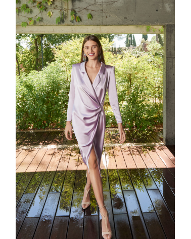 Vestido Cuello Esmoquin Lola Li | Jayme Shop