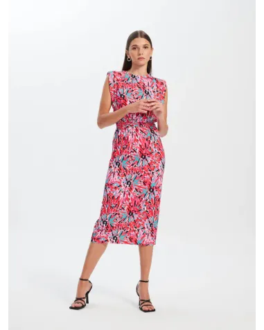 Vestido Midi Estampado Mioh | Jayme Shop