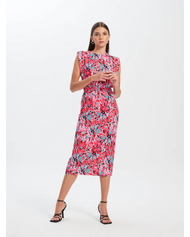 Vestido Midi Estampado Mioh | Jayme Shop