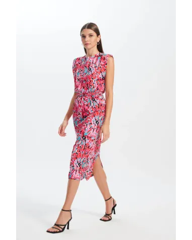 Vestido Midi Estampado Mioh | Jayme Shop