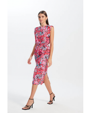 Vestido Midi Estampado Mioh | Jayme Shop