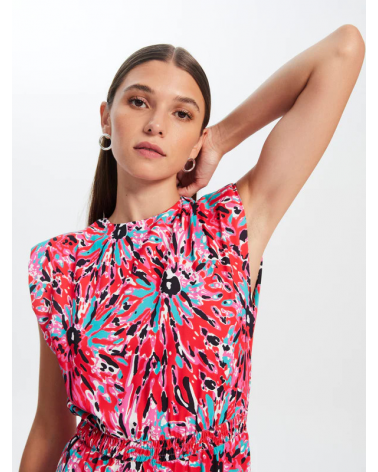 Vestido Midi Estampado Mioh | Jayme Shop