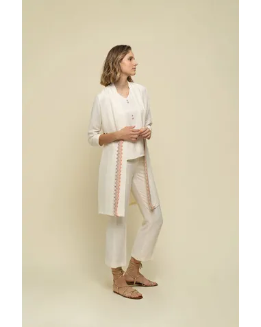 Cardigan con cinta tricolor Hongo | Jaymeshop