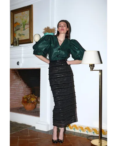 Falda de Flecos y Lentejuelas Panambi | Jayme Shop