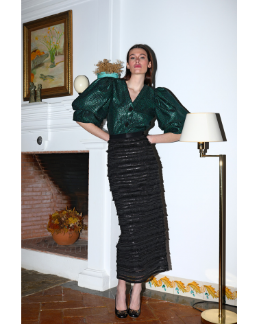 Falda de Flecos y Lentejuelas Panambi | Jayme Shop