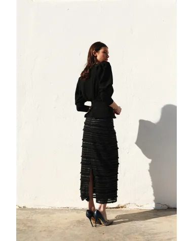 Falda de Flecos y Lentejuelas Panambi | Jayme Shop