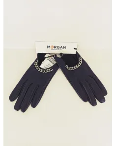 Guantes Polipiel Negro Morgan | Jayme Shop