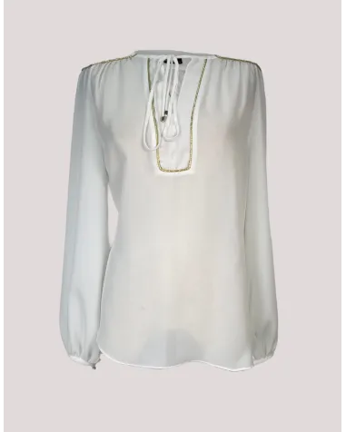 Blusa con Vivos Dorados Laura Bernal | Jayme Shop