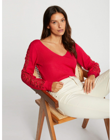 Jersey con Mangas de Encaje Morgan | Jayme Shop