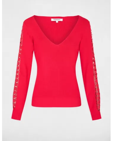 Jersey con Mangas de Encaje Morgan | Jayme Shop