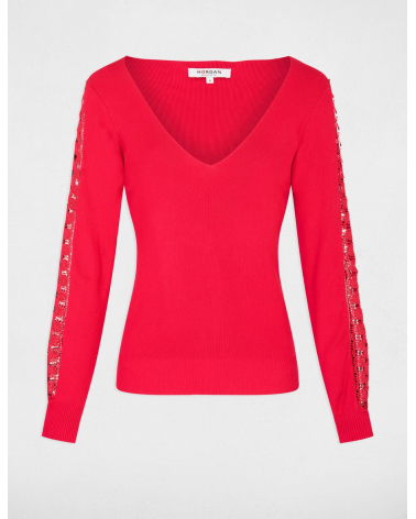 Jersey con Mangas de Encaje Morgan | Jayme Shop