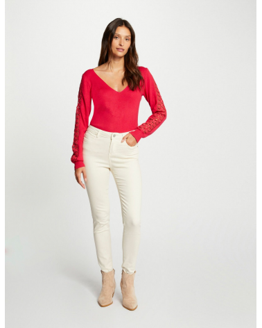 Jersey con Mangas de Encaje Morgan | Jayme Shop