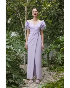 Vestido Largo con Apliques en Hombros Carla Ruiz | Jayme Shop 2