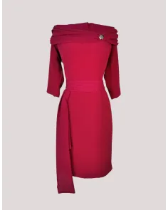 Vestido Corto Cuello Barco Raffaello | Jayme Shop