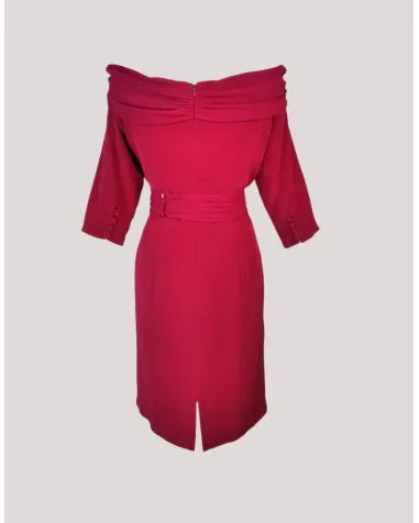 Vestido Corto Cuello Barco Raffaello | Jayme Shop