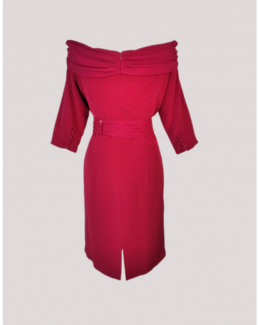 Vestido Corto Cuello Barco Raffaello | Jayme Shop