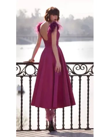 Vestido Midi con Falda Evasé Valerio Luna | Jayme Shop