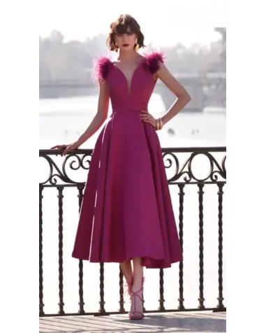 Vestido Midi con Falda Evasé Valerio Luna | Jayme Shop