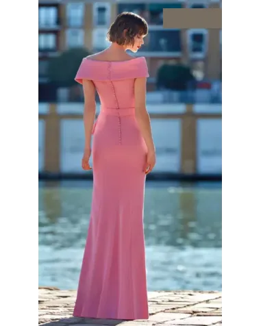 Vestido Largo Con Escote Asimétrico Valerio Luna | Jayme Shop