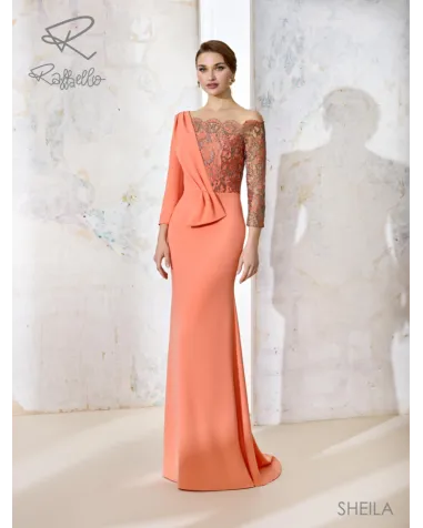 Vestido Largo Combinado Raffaello | Jayme Shop